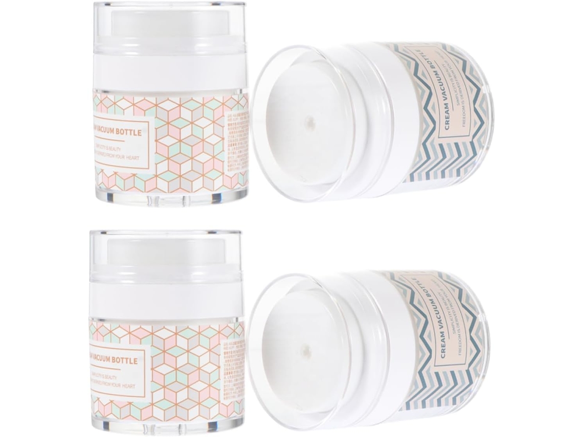 De 4 Frascos De Creme Com Bico Apertado, Recipiente Cosmético Multiuso Para Potes De Creme Vazios
