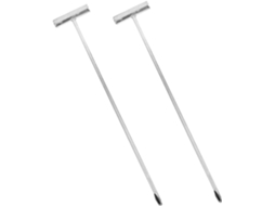 Ganchos Em T De Ferro Reforçado Healvian 2, Anticorrosivos, 50cm De Comprimento, Levantar Tampas De Bueiro E Portas