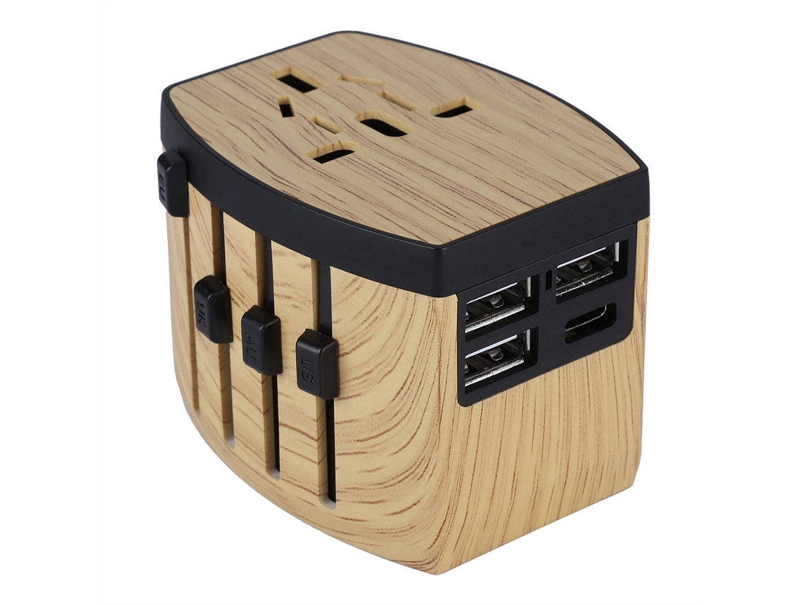 Tomada De Viagem Multifuncional (usada Em Mais De 150 Países, Carregamento 3usb + Type-c)