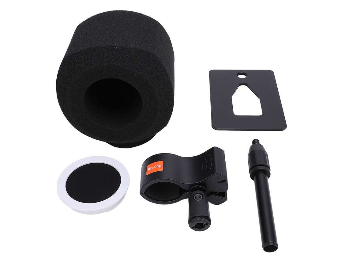 Kit Mali de protetor de vento com suporte e filtro anti-pop para microfone