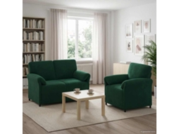 Vidaxl Conjunto De Sofás 2 Unid. Verde-escuro Veludo