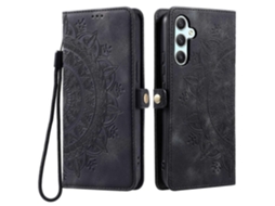 Capa Para Samsung Galaxy S23 Fe, Modelo 016, Com Estampa Totem, Em Couro Pu, Estilo Carteira, Multicolorida