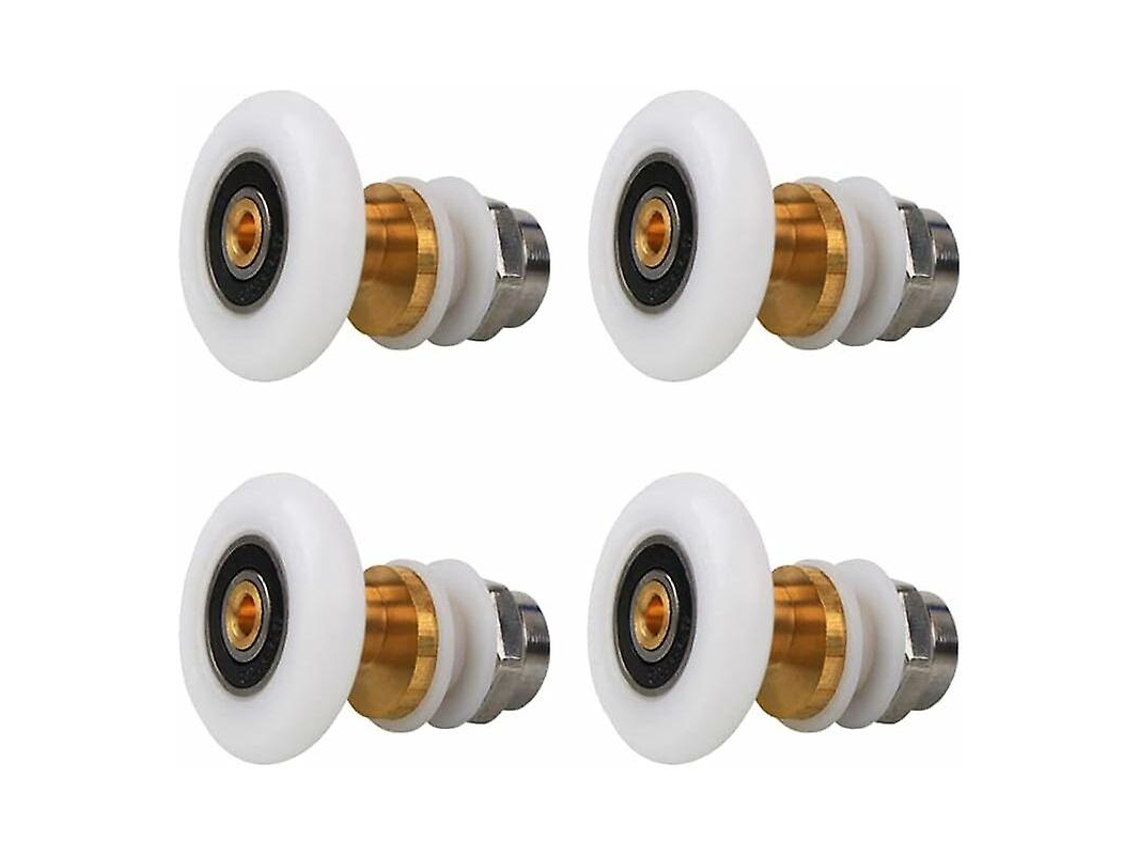 Rodas Deslizantes para Porta de Duche 4 Peças de Aço Inoxidável Latão Nylon 23mm para Portas de Vidro 4 6mm