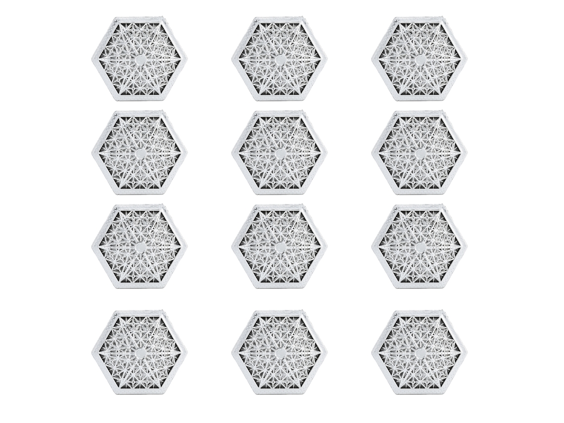 12 Caixas De Doces Ocos De Plástico Hexagonais Prateadas Para Casamento, Presentes E Festas