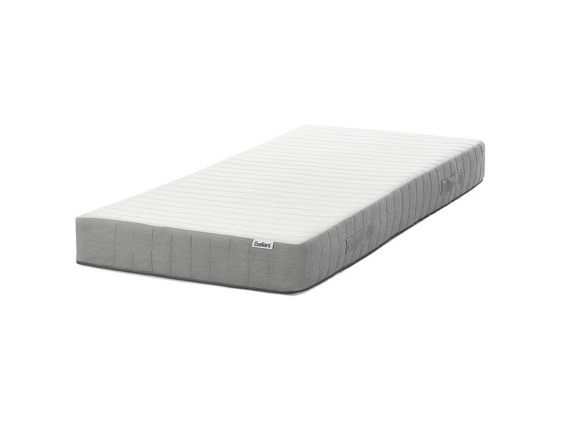 Colchão De 7 Zonas Com Enchimento De Espuma Beliani Roomy De Molas Ensacadas Branco 90x200x20