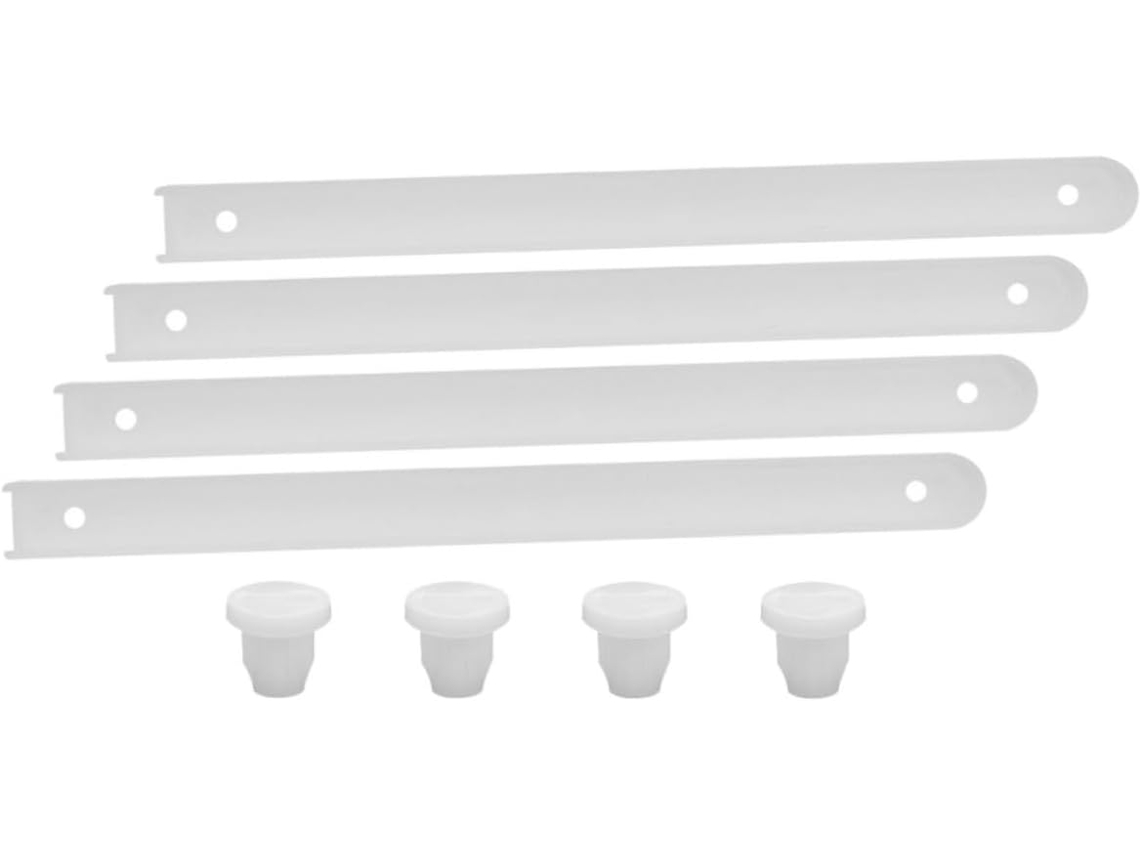 Conjunto De 4 Corrediças Gaveta Reforçadas Em Plástico Branco Com Funcionamento Suave E Silencioso Para Armários Cozinha