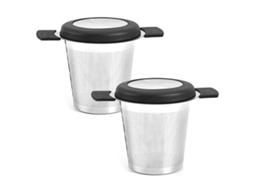 Infusor De Chá Em Aço Inoxidável Com Gancho Corrente Extensível, Coador Malha Fina Próprio Para Alimentos Tampa Silicone, Cabo Lon Aquaforge