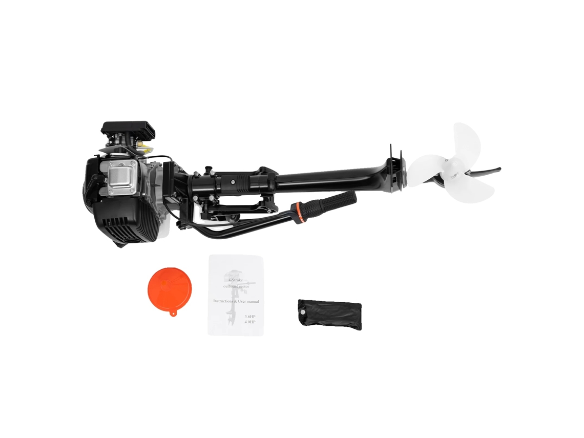 Motor De Popa, 4 Tempos 4hp, Sistema De Arrefecimento A Ar, Preto