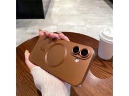 Capa Para Iphone 17 Air Marrom Magnética Simples E Macia
