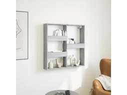 Vidaxl Armário Parede 80x15x80 Cm Derivados De Madeira Cinza Sonoma