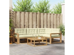 Vidaxl Conjunto De Sofás Para Exterior 5 Pcs Branco E Creme