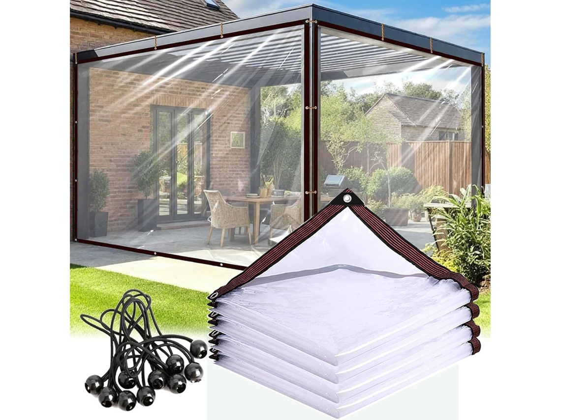 7x7 Ft Clear Tarps Heavy Duty Waterproof, Greenhouse Tarp 0 18mm Waterproof Tarpaulin Cover Plastic Pergola Side Panels
