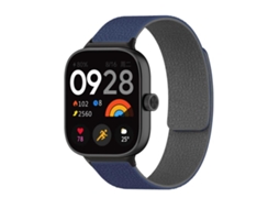 Bracelete para Redmi Watch 6 / 5 / 4 em silicone macio com textura de lichia azul acinzentado