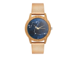 Reloj De Pareja Unisex De Cuarzo Con Correa De Silicona Y Dial Redondo (oro Rosa)