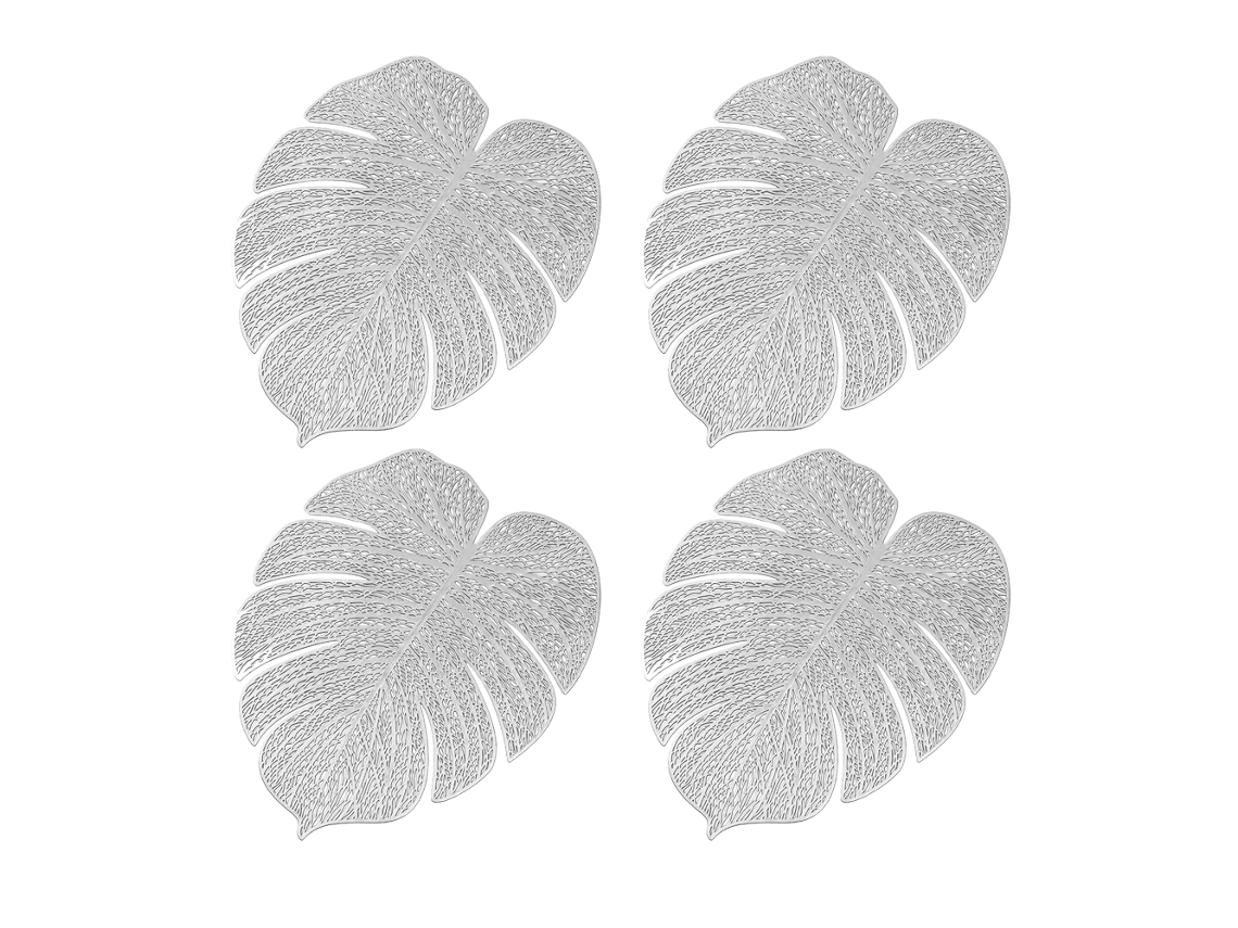 Ensemble de 4 Sousplats En Forme de Feuille Pour Table À Manger NEVEANCE
