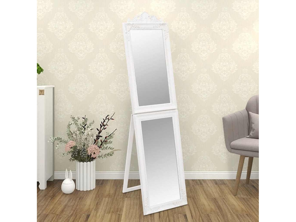 Vidaxl Espelho De Pé 50x200 Cm Branco