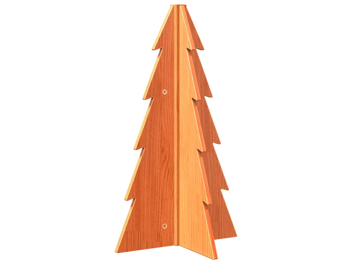 Wooden Christmas Tree, Wooden Christmas Trees Vidaxl Marrom Madeira De Pinho (69.5 Cm)