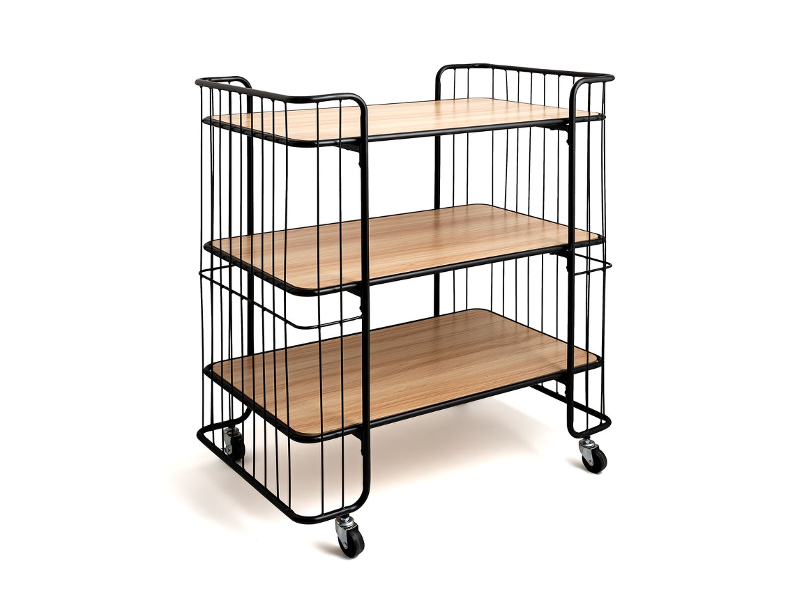 Serveertafel VINTHERA Moa Preto Aço 75x45x85 cm