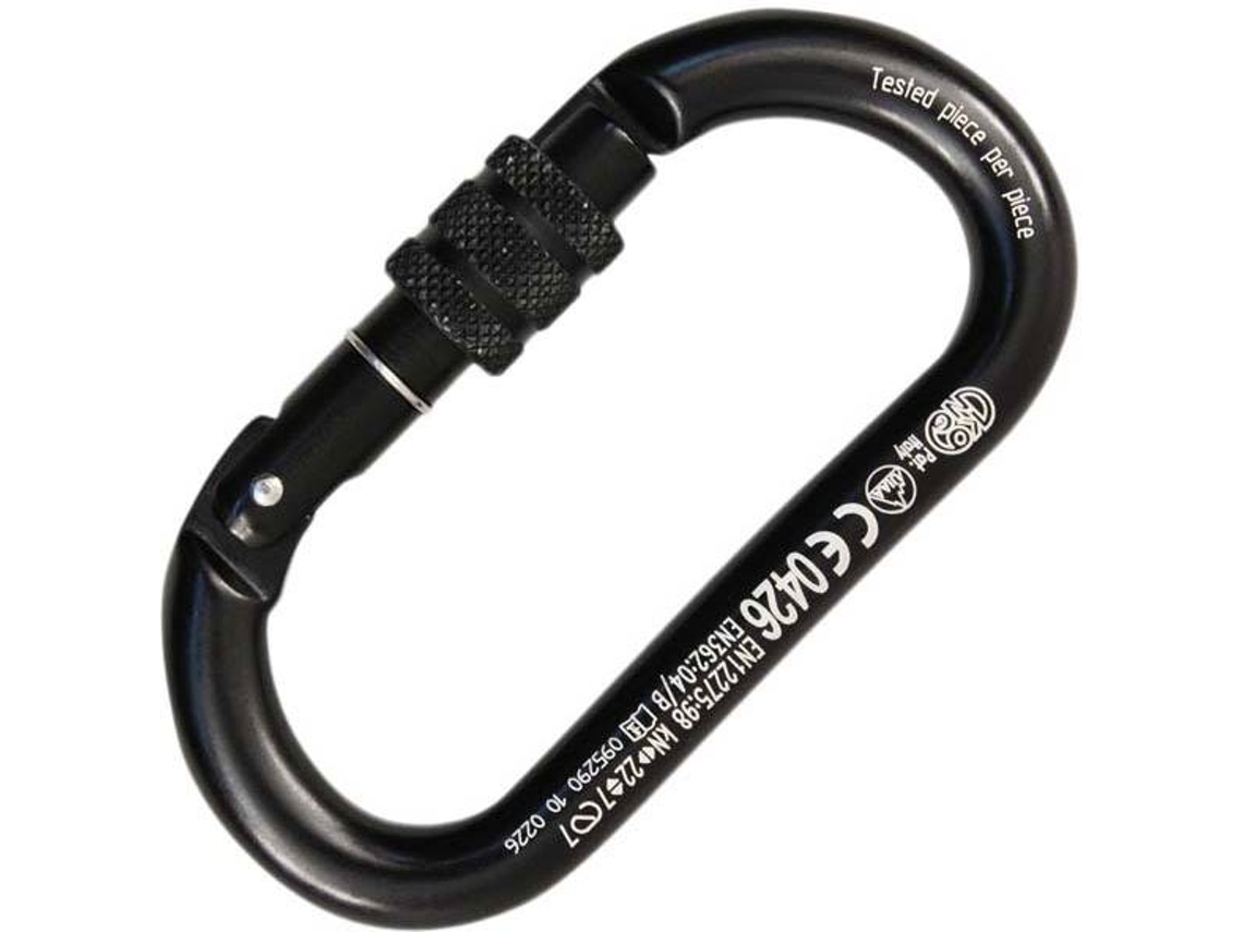 Mosquetão KONG Oval Alu Classic Screwed (Tam.: Único - Preto)