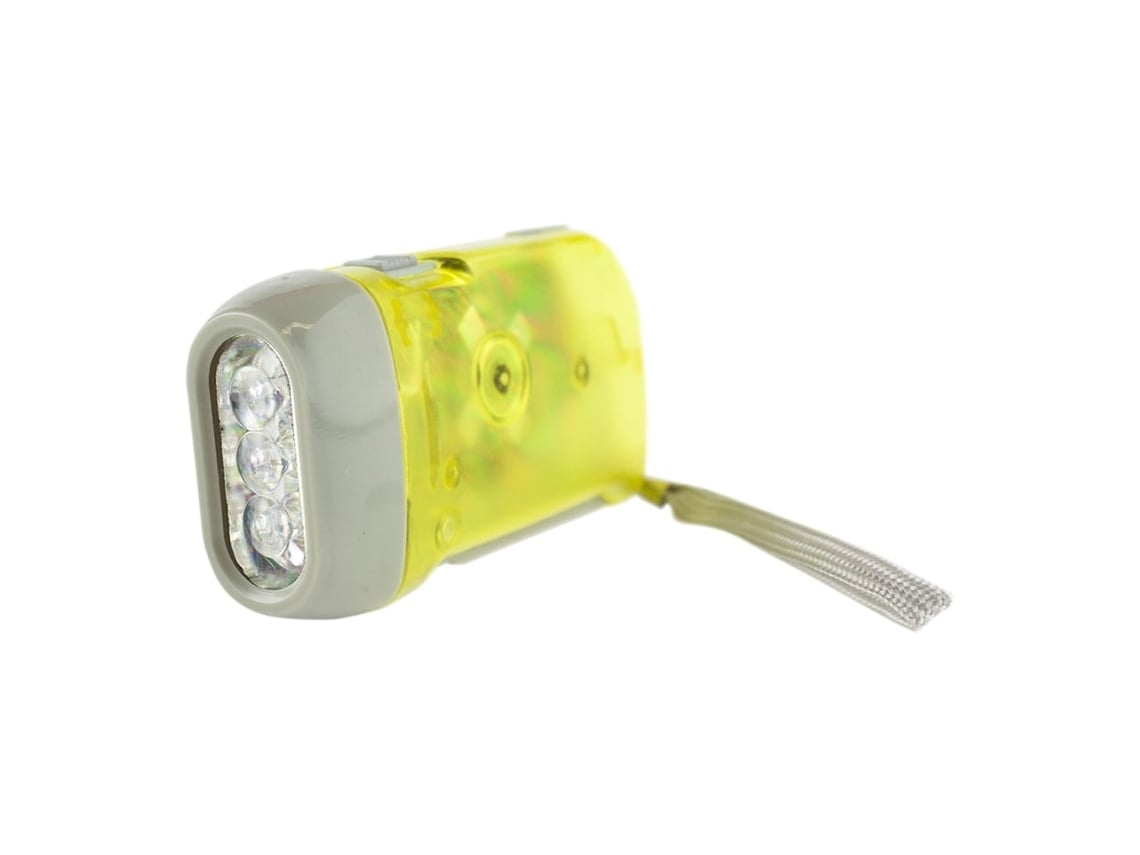 Lanterna Led Operada Manualmente Amarela*