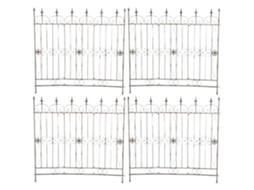 Treliça De Jardim Em Ferro Mangold 125 X 115 Cm Elegante Borda Externa Clp Conjunto De 4 Bronze