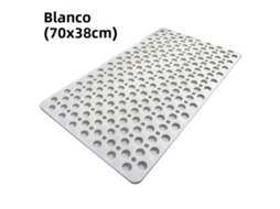 Tapete De Banho Extra Grande Antiderrapante E Respirável (branco, 70 X 38 Cm), Com Ventosa De Alta Aderência E Material Tpe Resistente Ao Mofo.