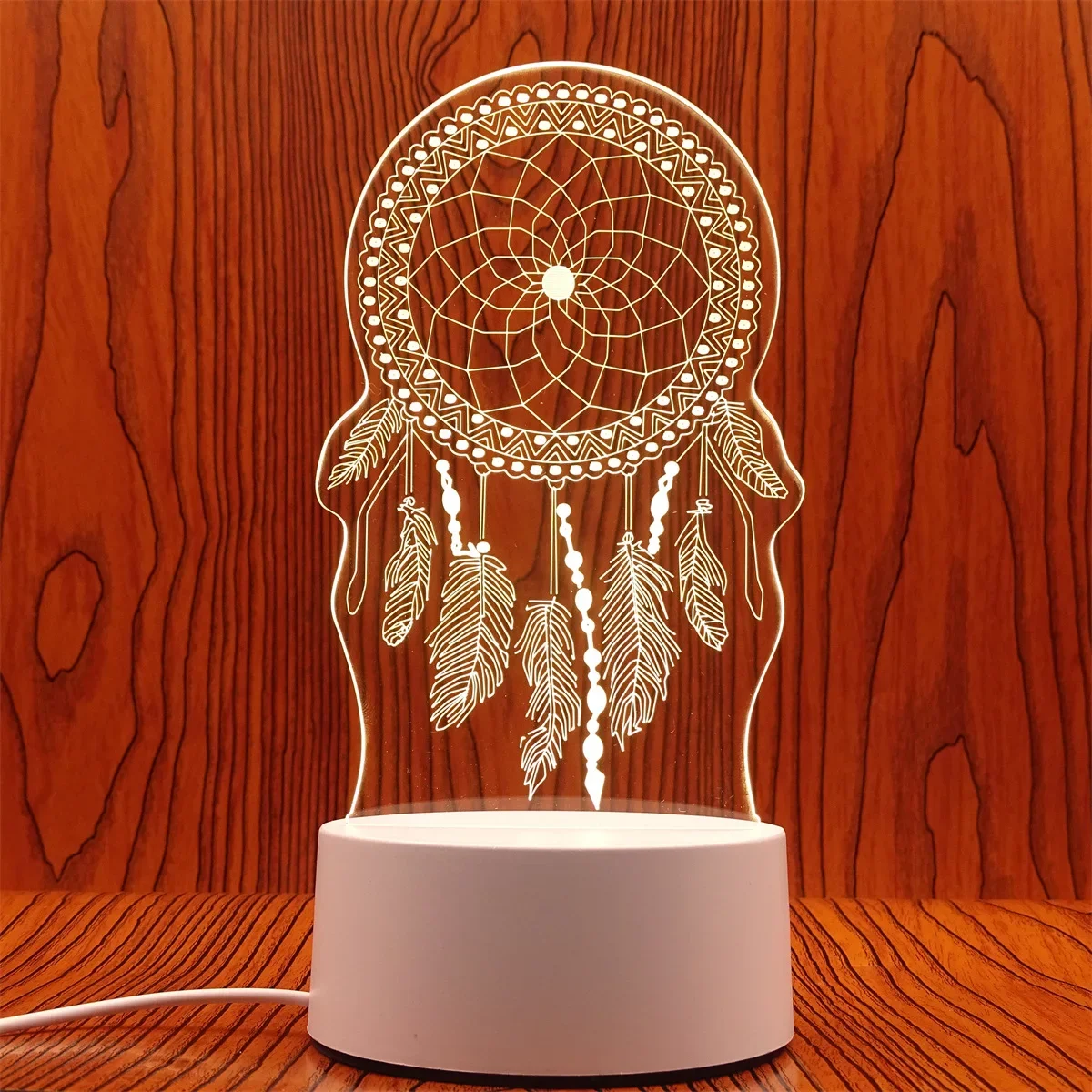 Luminária Noturna Led 3d Criativa, Luz Decorativa para Casa MDUG (luz de 7 Cores)