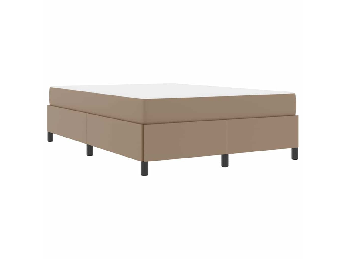 Conjunto 1 Estrutura Da Cama Vidaxl Castanho Tecido (140 X 190 Cm)