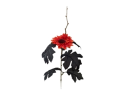 Decoração Artificial de Abóbora Halloween com Girassol, Série Black, 50cm LAXISCREED