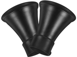 Ponteiras Metálicas Para Varões De Cortina De 28 Mm, 2 Peças, Ferro Preto Maciço, Design Durável E D