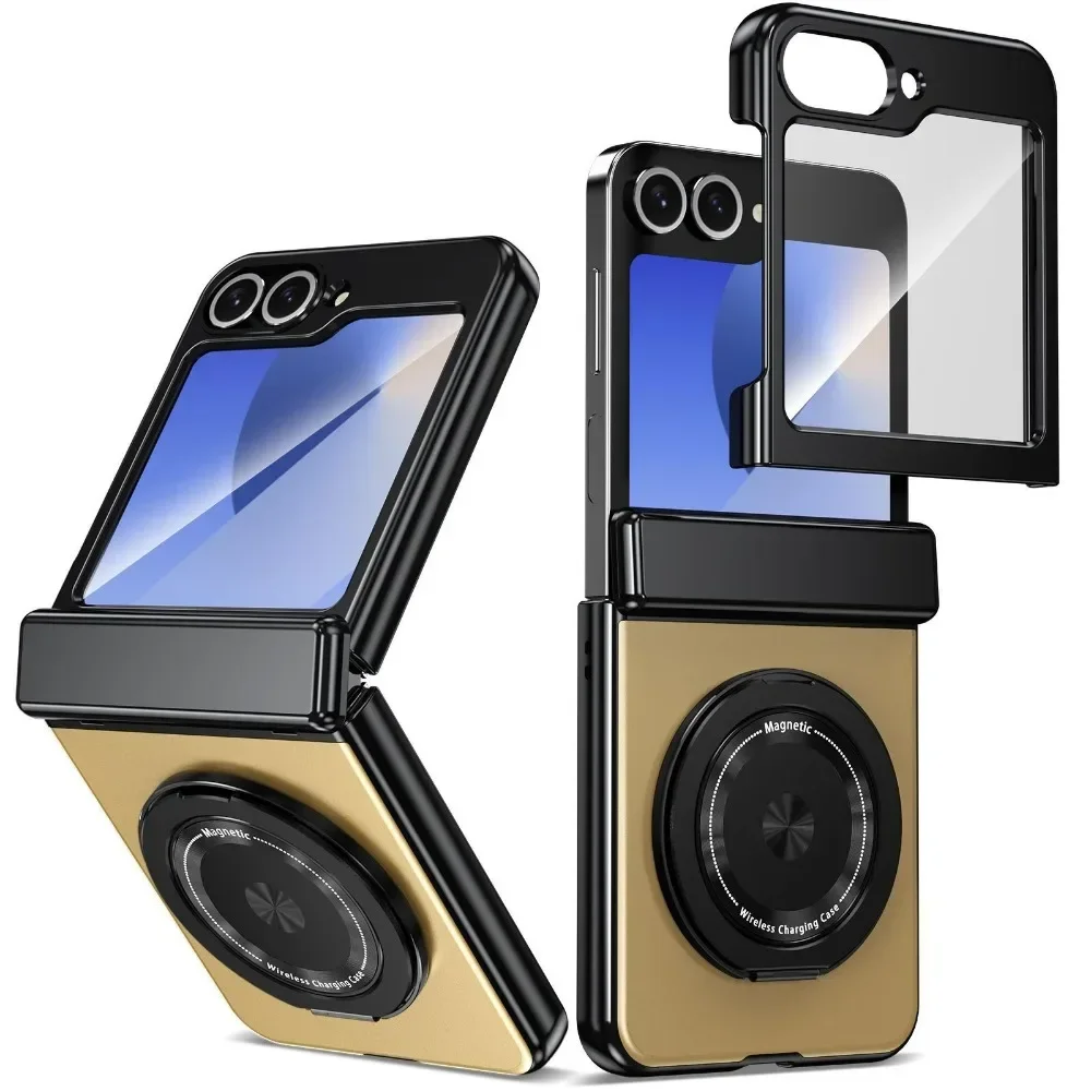 (dourado, Galaxy Z Flip4) Capa De Celular Elegante Em Silicone Macio Com Alça Transversal Ajustável Para Proteção.