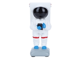 Suporte de Telefone Astronauta de Resina Branco