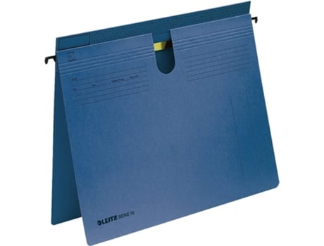 Pastas suspensas Leitz Série 18, cartão Manila 250 g/m², azul. Para o mercado D / L / A / Ch. 50 peças. Esselte Leitz (1814 00 35)