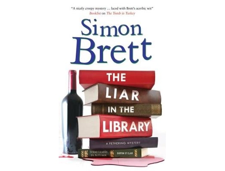 Livro the liar in the library de simon brett (inglês)