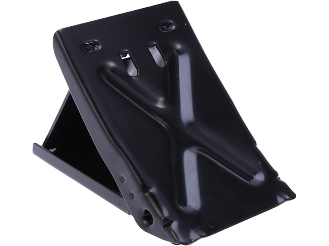 Conjunto de 2 peças de blocos triangulares antiderrapantes de metal preto para controle de frenagem de carros.