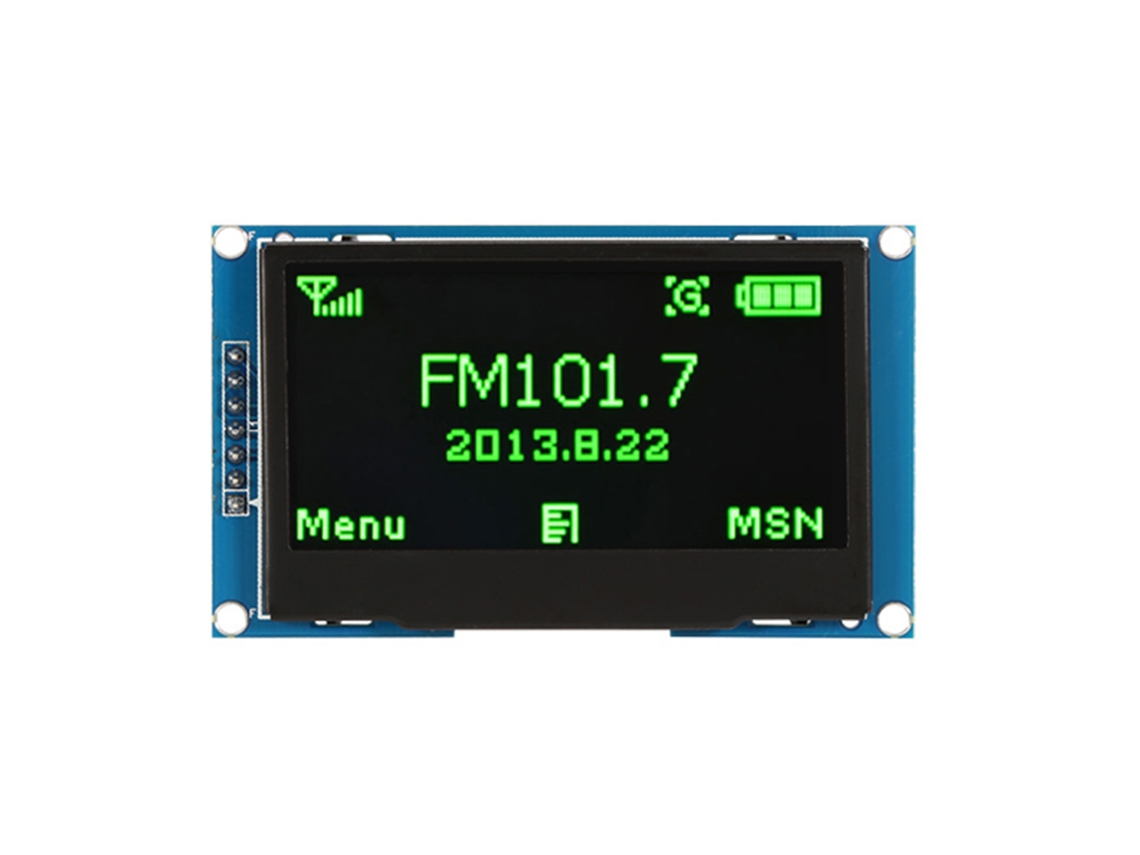 Display OLED 2.42 polegadas 128x64 interface I2C serial periférico (verde)