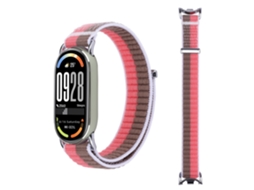 Pulseira de Nylon com Conector Metálico para Xiaomi Mi Band 10/9/8 Padrão Ondulado, Alça de Reposição CHABERLU