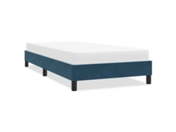 Vidaxl Estrutura De Cama Sem Colchão 100x210 Cm Veludo Azul