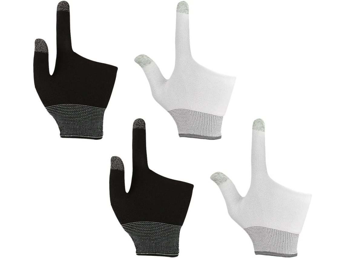 Lurelia Dedeiras Gaming Para Ecrã Tátil 2 Pares, Nylon, Grafeno, Sensível Ao Toque, Leve, Para Gaming Móvel E Ecrãs Táteis