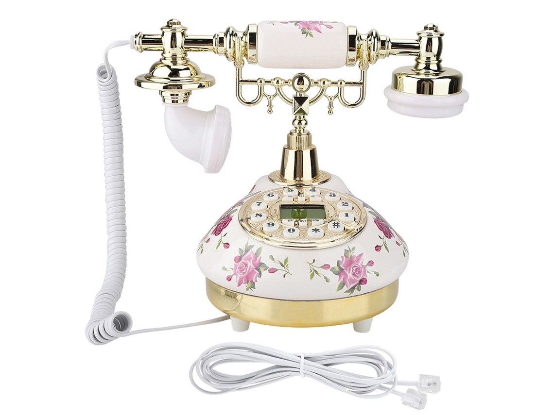 Telefone vintage retrô, modelo MS-9101, para casa e escritório.