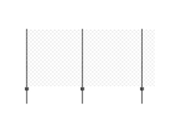Conjunto 1 Painéis De Cercas Exteriores Vidaxl Cinzento Aço (25 X 1,2 M)