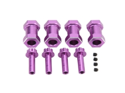 Business 4pcs Parafuso de Roda Hexagonal 12mm com Extensão 20mm para Carro RC 1/10, Alumínio Roxo