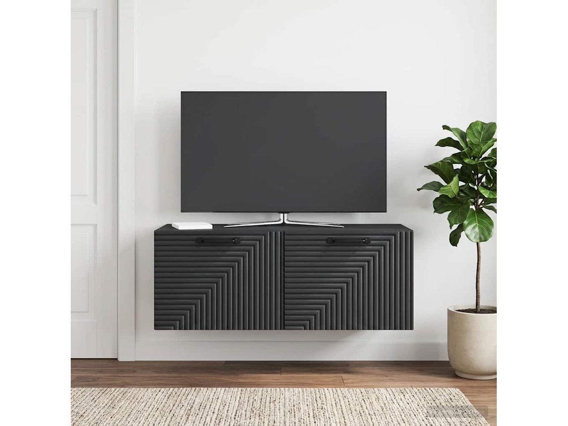 Vidaxl Gabinete De Tv De Parede Preto 78,5 X 31 X 30 Cm