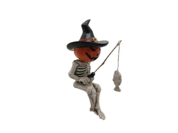 Laxiscreed Escultura De Pesca Decorativa Gótica Com Vara Removível Para Exterior