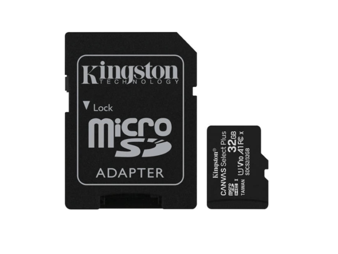 Cartão De Memória Microsd 32gb Adaptador | Velocidade 100mb/s | Classe 10 Uhs I | Full Hd Kingston Sd004 Preto