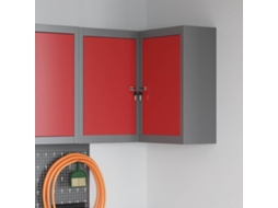 Vidaxl Armário De Ferramentas Vermelho E Cinza 55 X 55 X 55 Cm