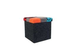Puff com Arrumação Tampo Patchwork
