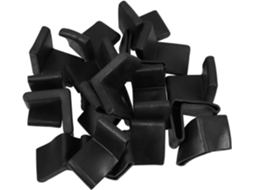 Tehaux 20 Peças Protetores De Pés Móveis Em Pvc Preto Formato L Para Prateleiras Ferro, Antiderrapantes E Estáveis