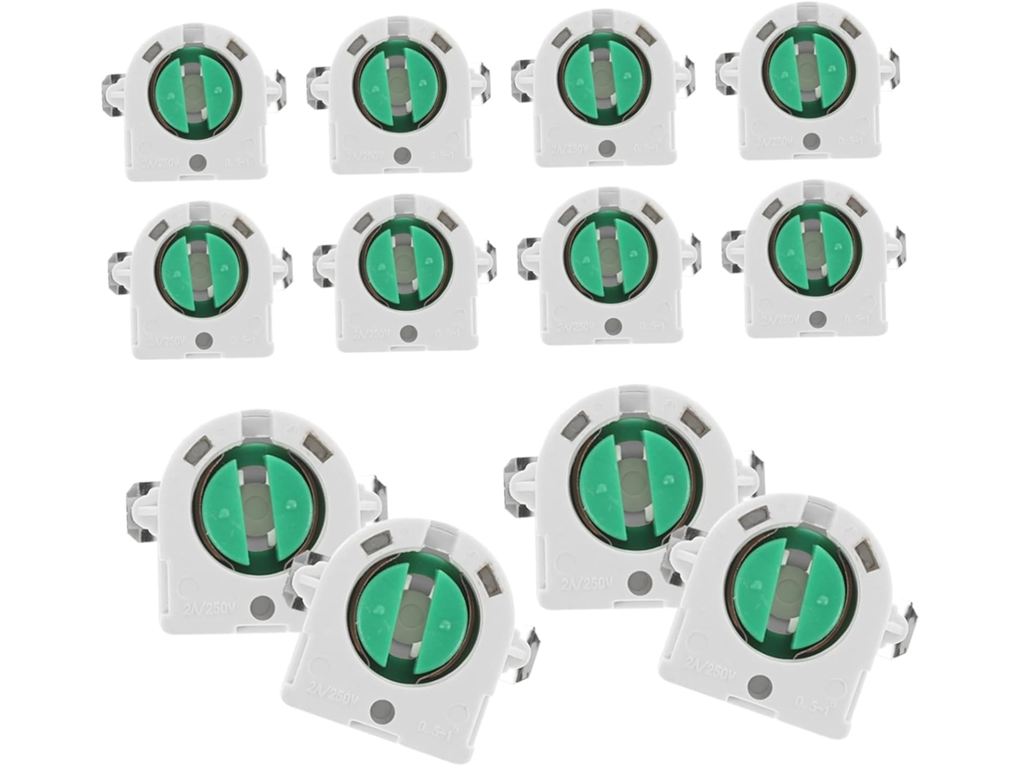 20 Peças Soquete Para Lâmpada Led Com Grade T8, Substituição De Soquete Para Lâmpada, Adaptador De S Gokoco