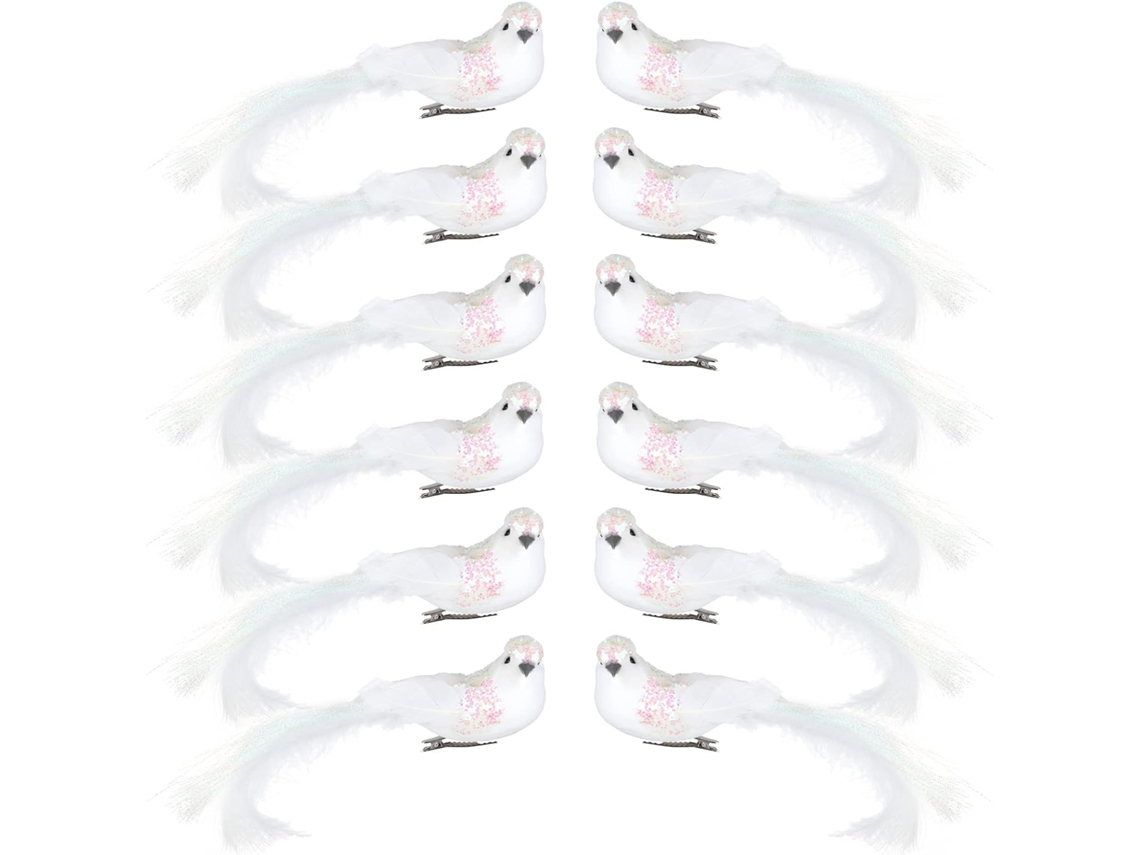 Lote De 24 Oiseaux Artificiels Ornaments,